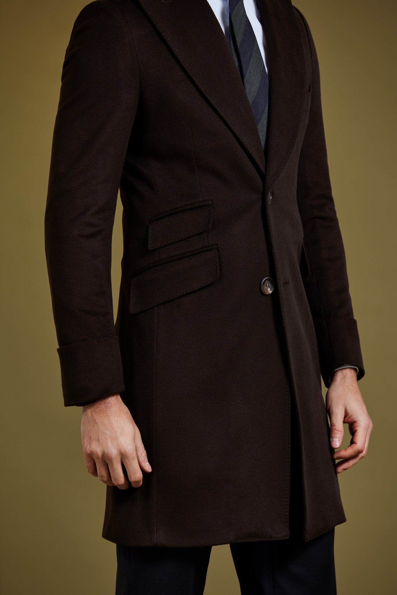 Brown Cashmere And Wool Coat-BCorner