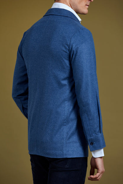 Light Blue Cashmere And Silk Teba Jacket-BCorner