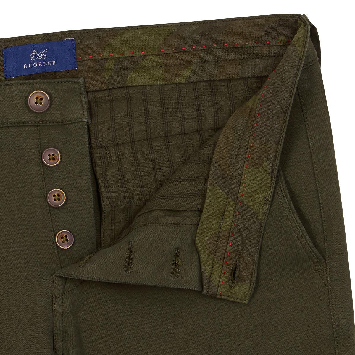 Military Green Cargo Trousers-BCorner