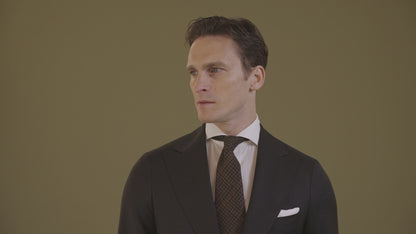 Single-Breasted Dark Grey Wool Suit
